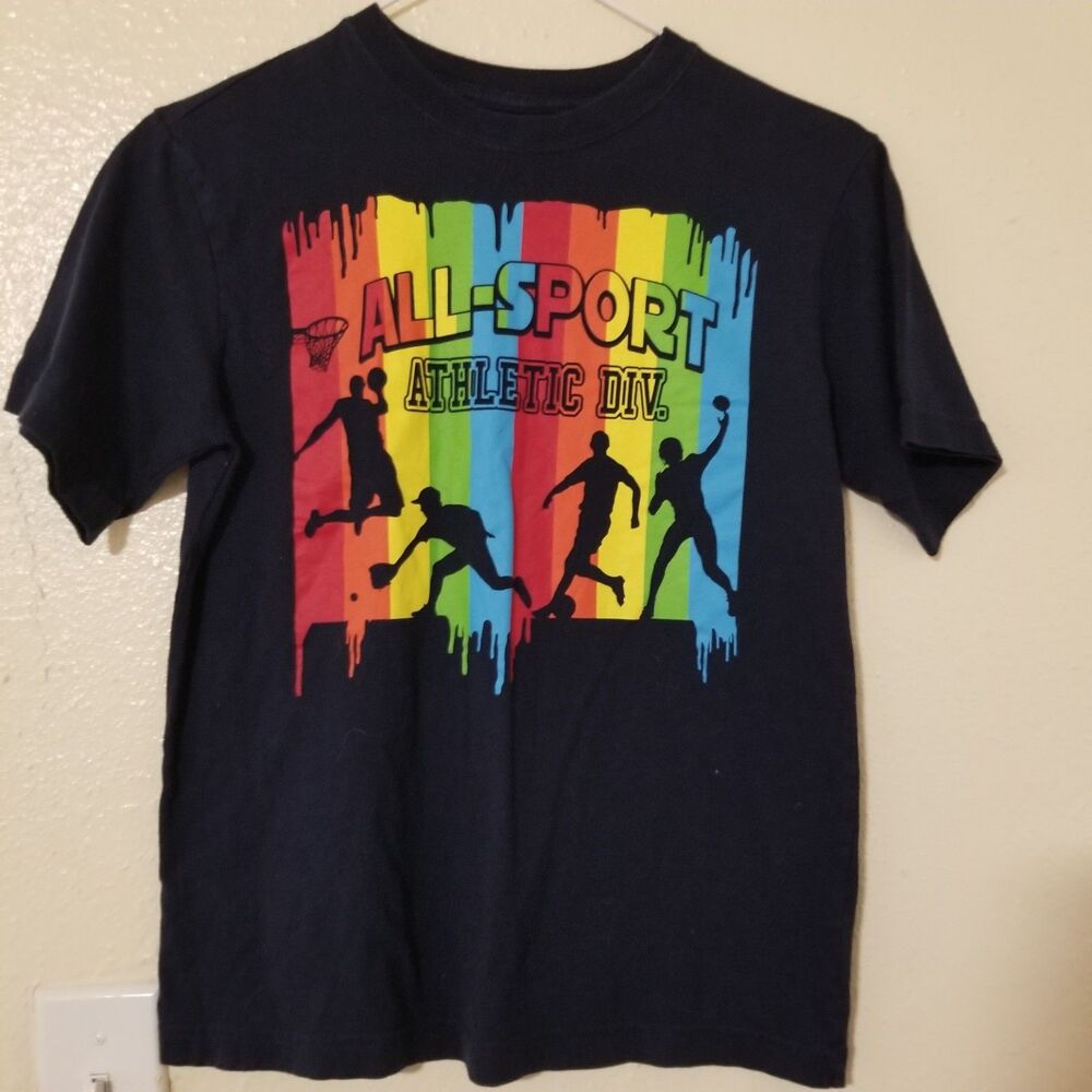 The Children's Place Boys Tshirt Navy Blue Large 10/12 All-Sport‎ Athletic